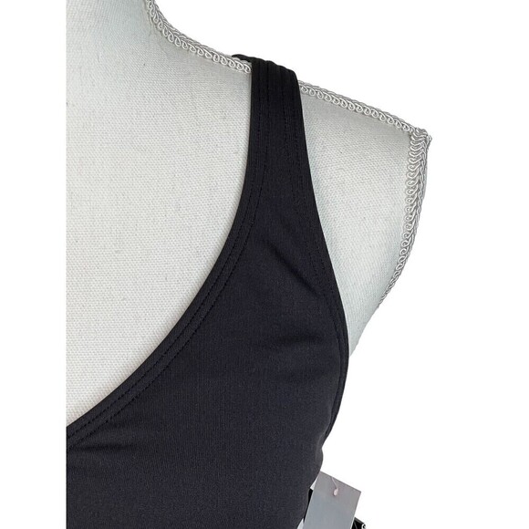 NWT TYR SOLIDS HALTER TWIST TANKINI SWIM TOP REMOVEABLE CUPS BLACK SIZE 8 - Picture 4 of 13